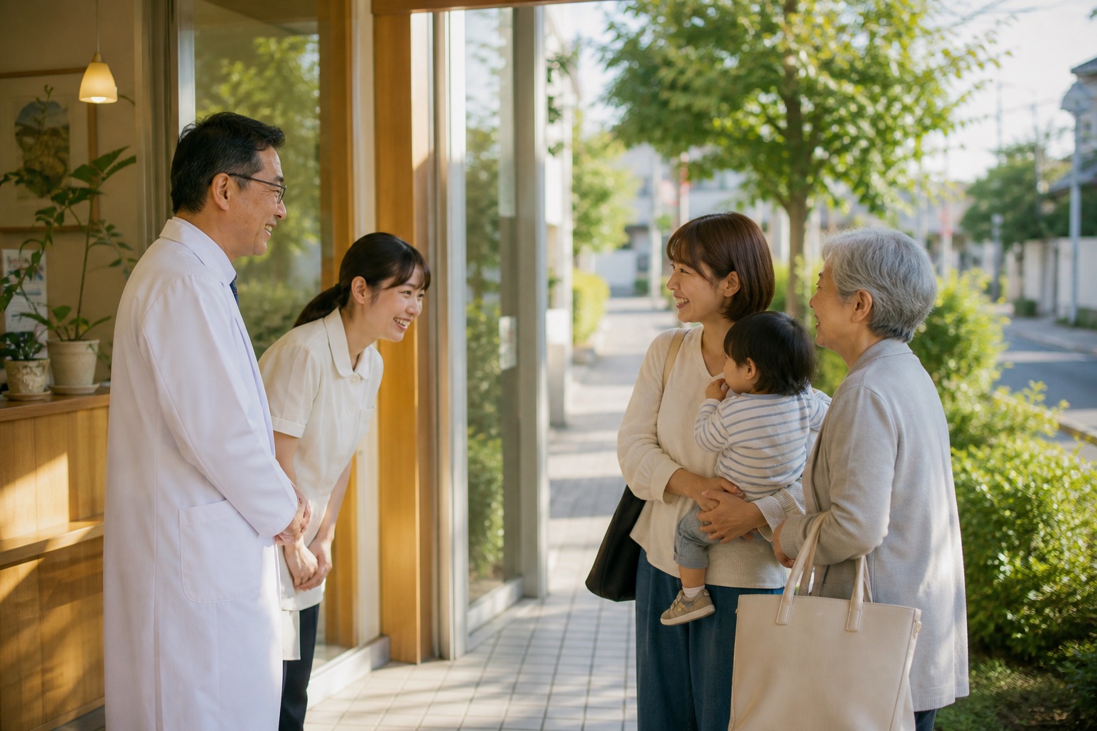 地域の皆さまを迎えるクリニックスタッフ