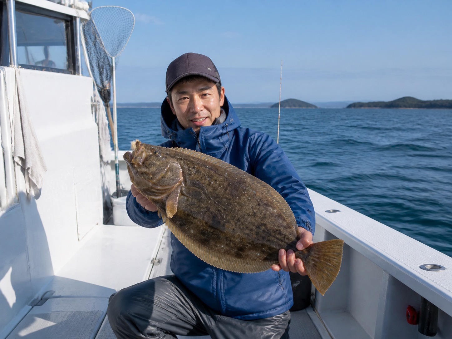 大きなヒラメの釣果
