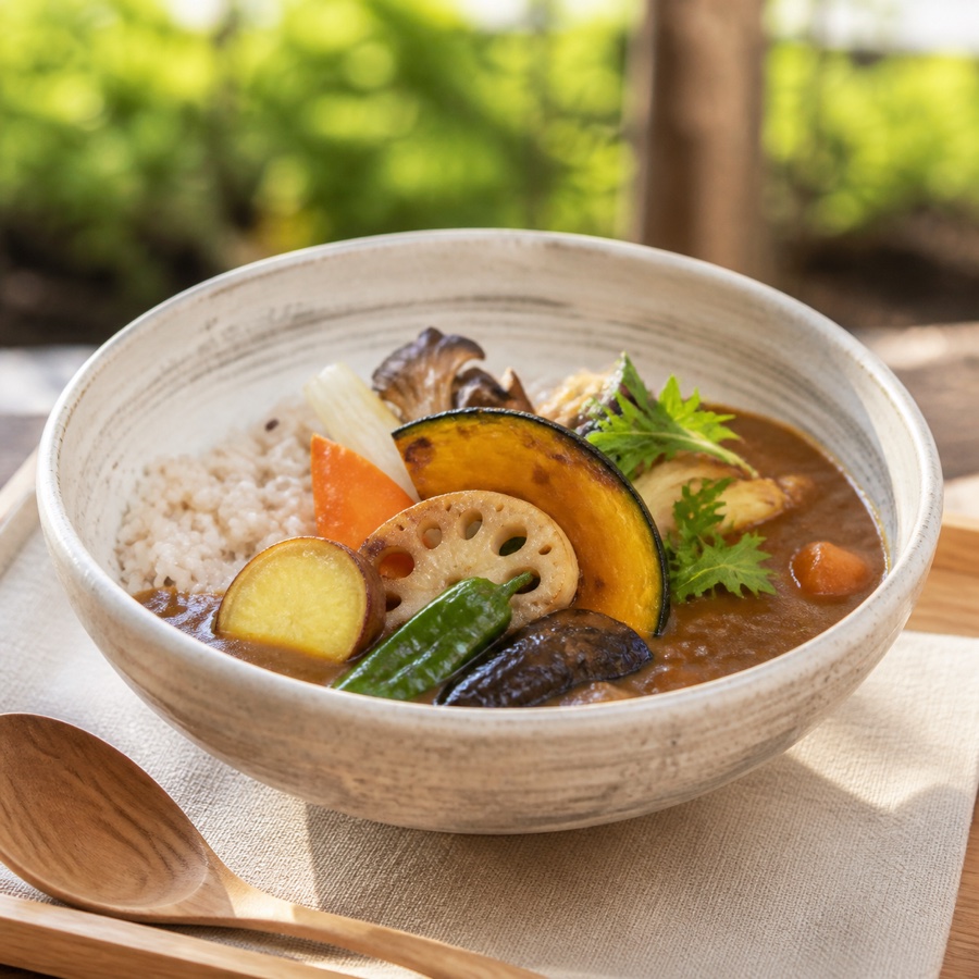 季節の野菜を使ったカレー