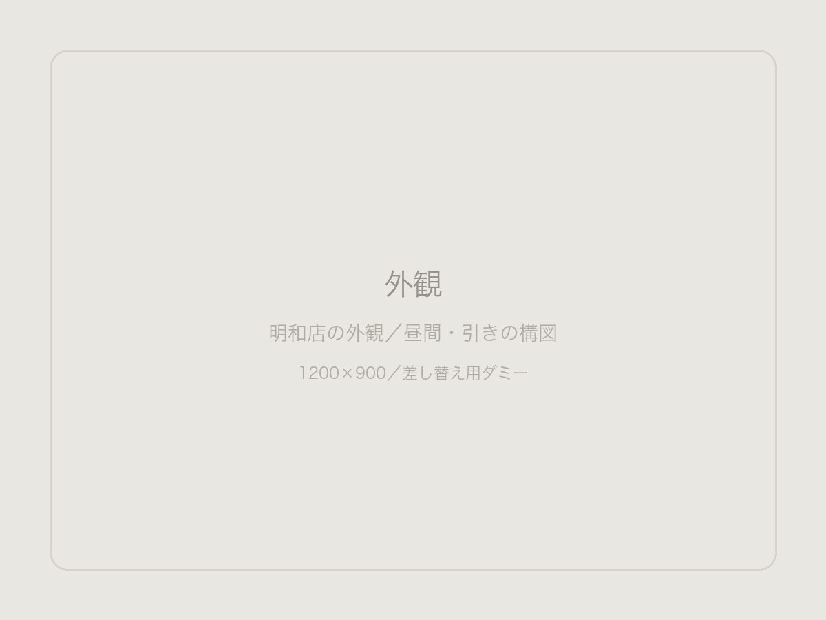 ◯◯食堂の外観