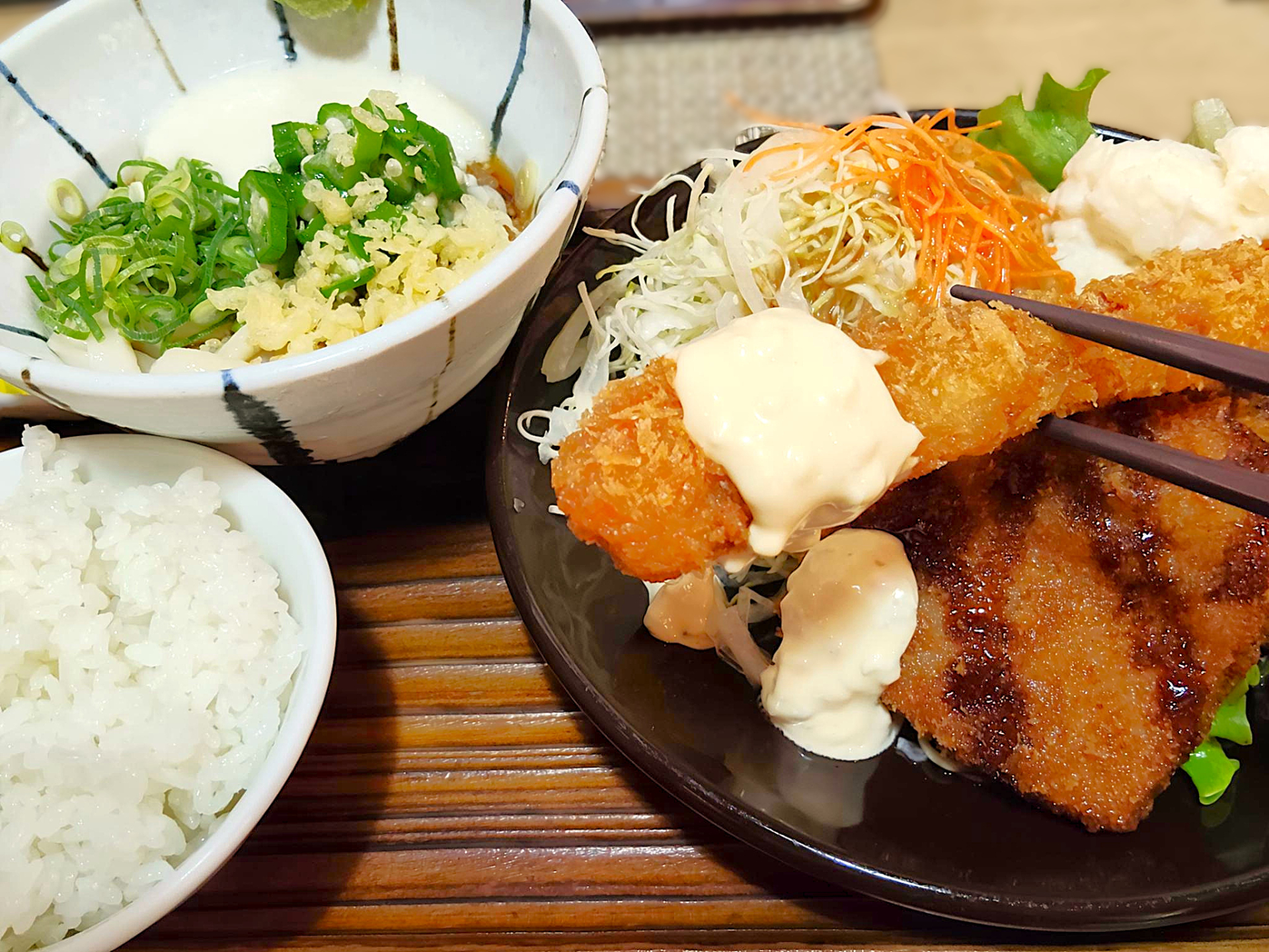 ◯◯食堂の定食の一例（サンプル画像）